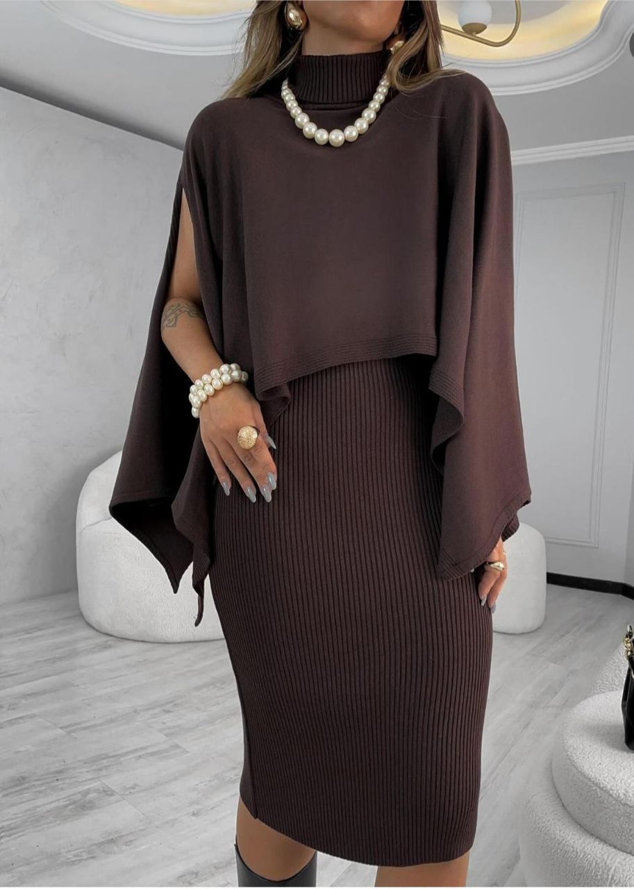 Knitted Batwing Dress Set - Ben Valor