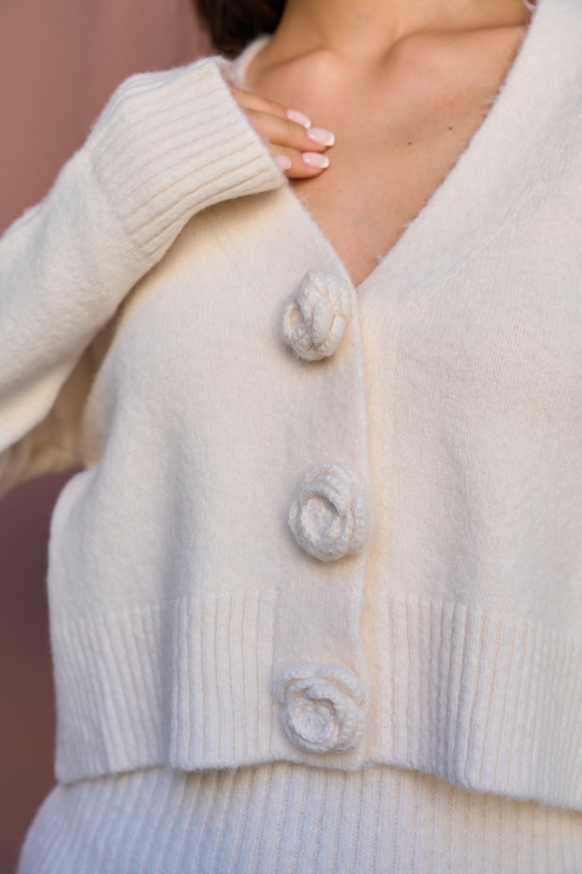 Spring Rose Cardigan Dress Set - Ben Valor