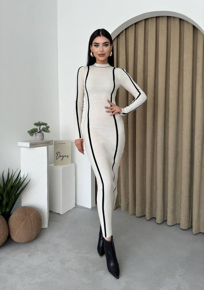 Stone Lined Knitted Midi Dress - Ben Valor